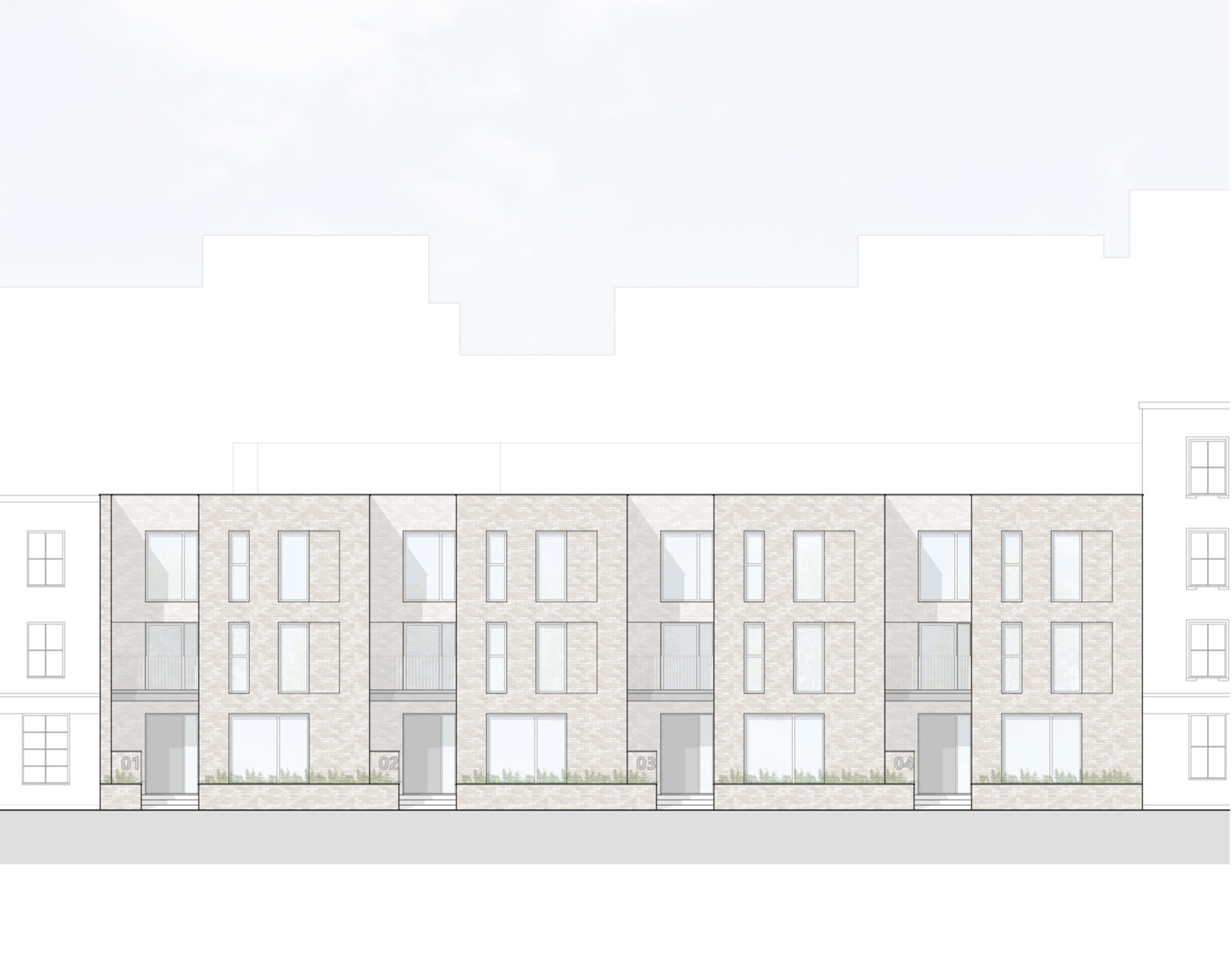 Camden Townhouses 3 Camden Townhouses Elevation 1 Scaled 1