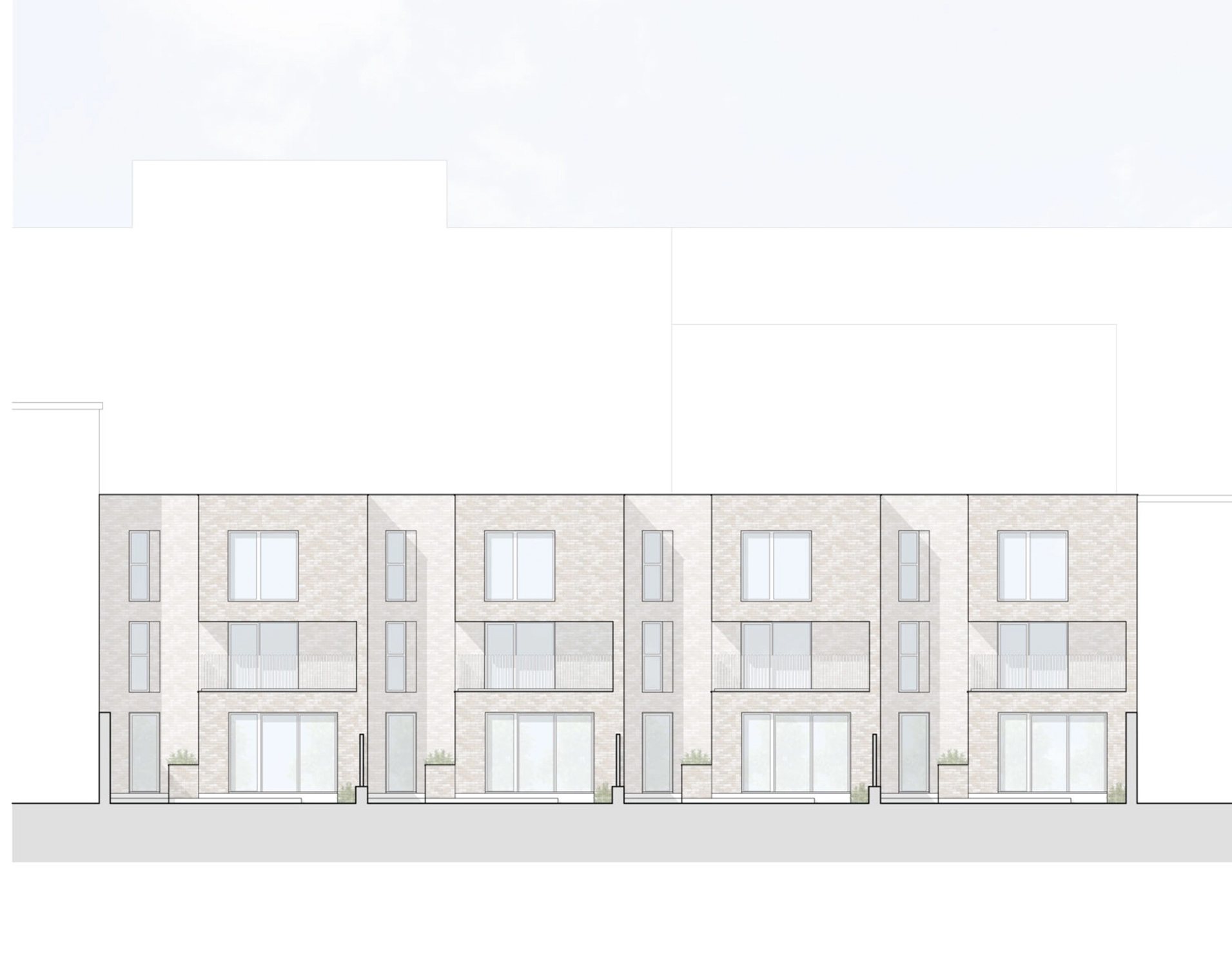 Camden Townhouses 4 Camden Townhouses Elevation 1 Scaled 1 Fbc1102C