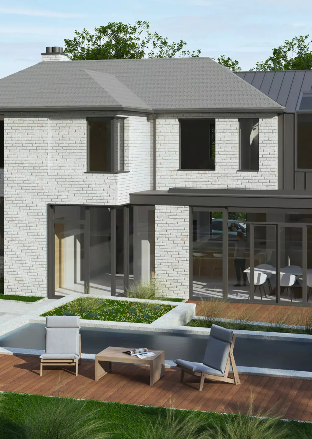Home 12 Axten House, house extension and renovation in Surrey: exterior visualisation