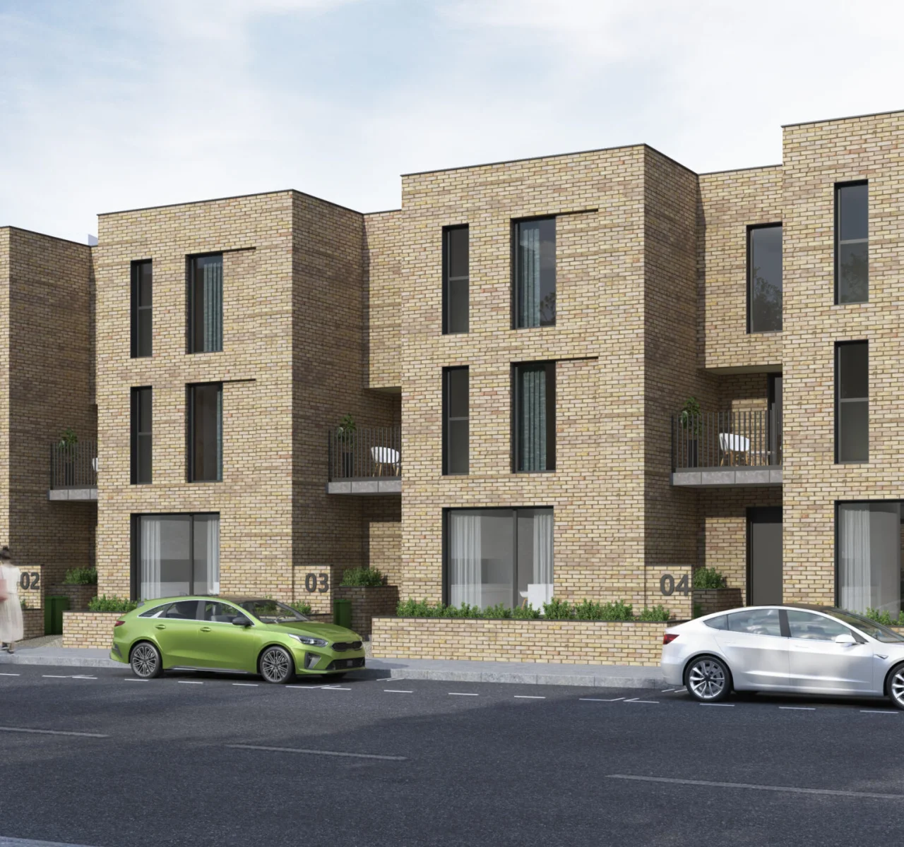 Home 11 Camden Townhouses, new build townhouses in Camden, London: exterior visualisation
