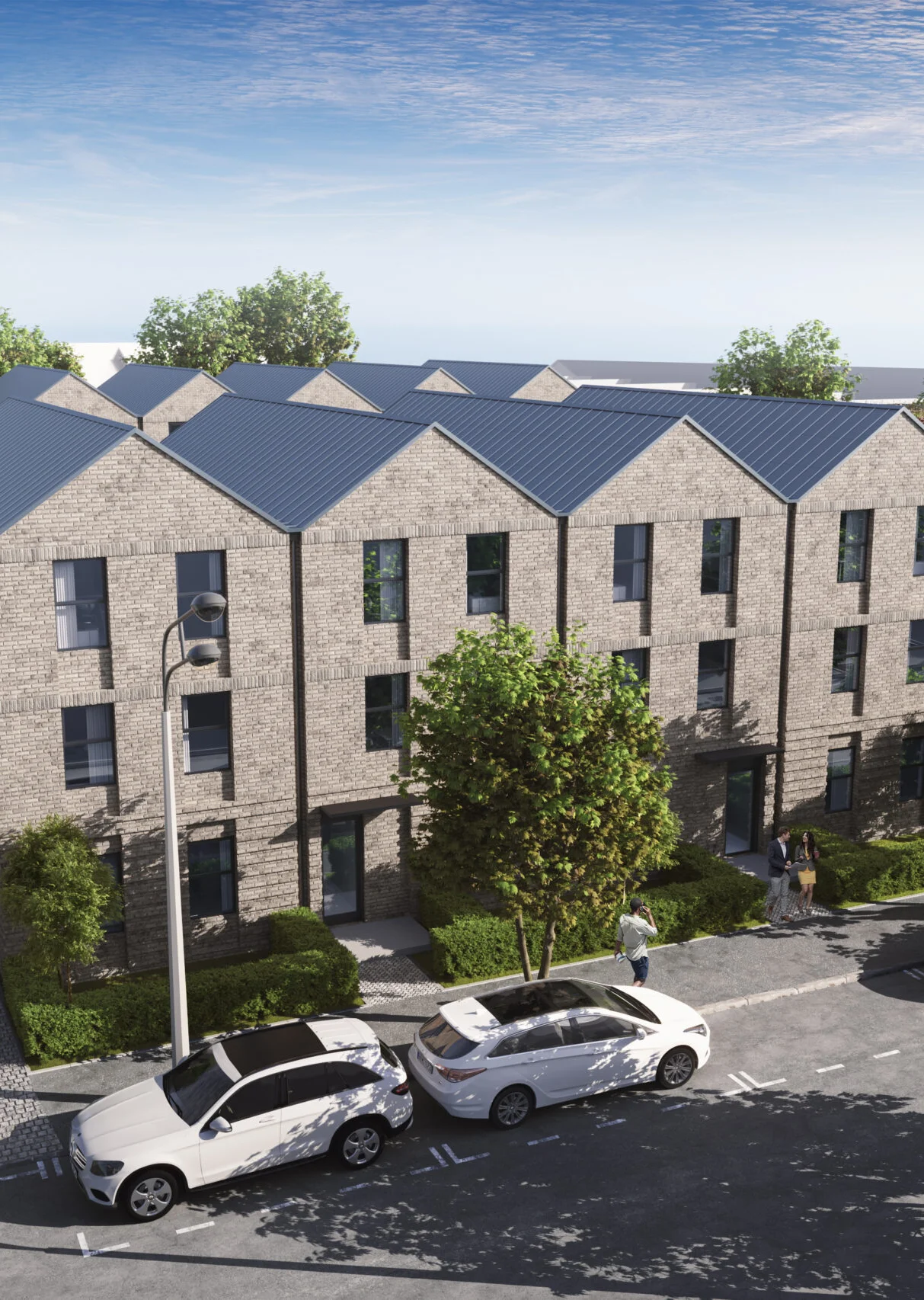 Home 8 Anchorage Views, modular apartment scheme in Birmingham: exterior visualisation